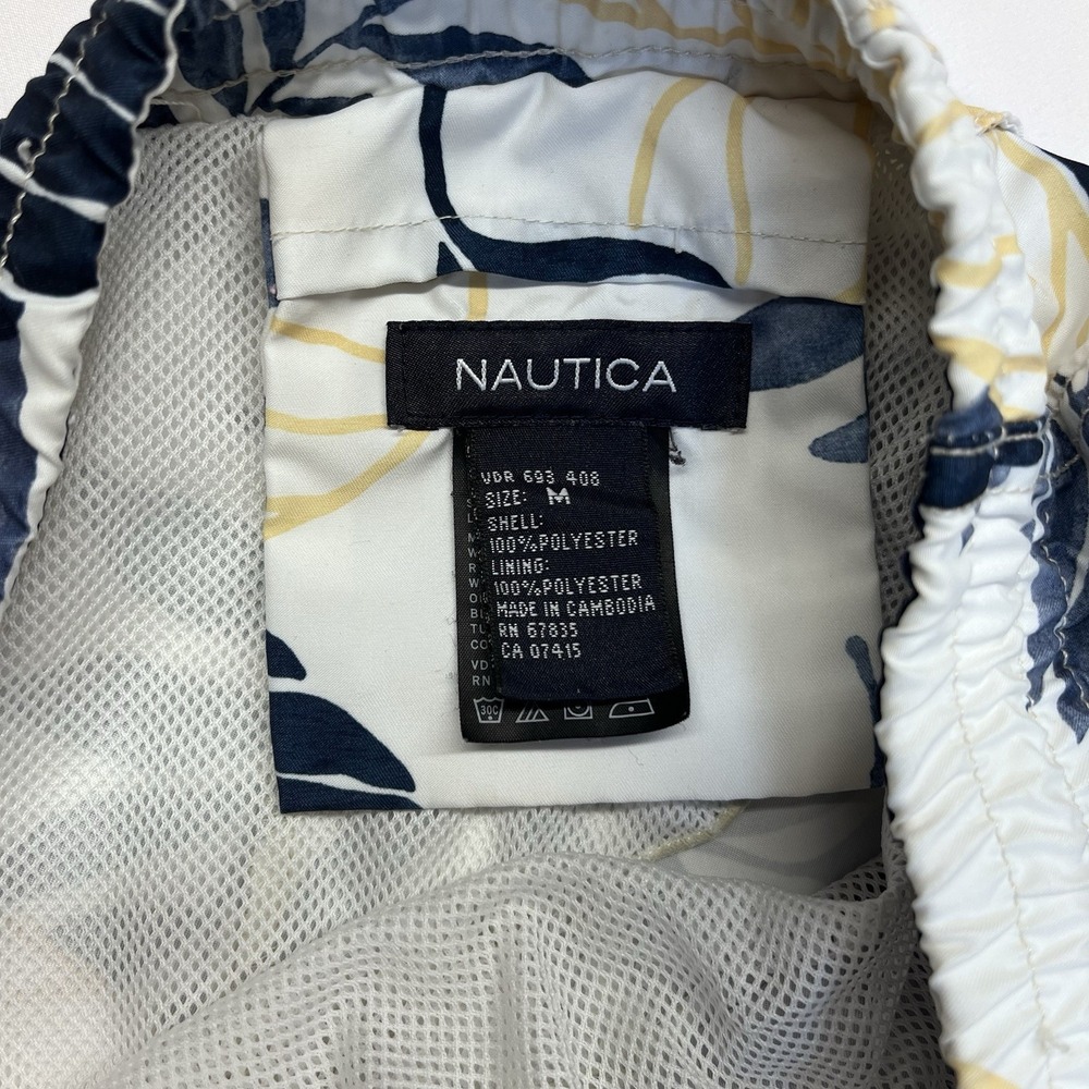 Nautica Men Size M 36 Swim Trunks Shorts Hawaiian Tropical Beach Ocean Bathing - Picture 4 of 6